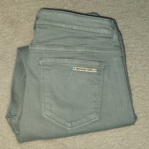 MICHAEL KORS Size 6 Colored JEANS GREAT COLOR! Green army military - Picture 11 of 13